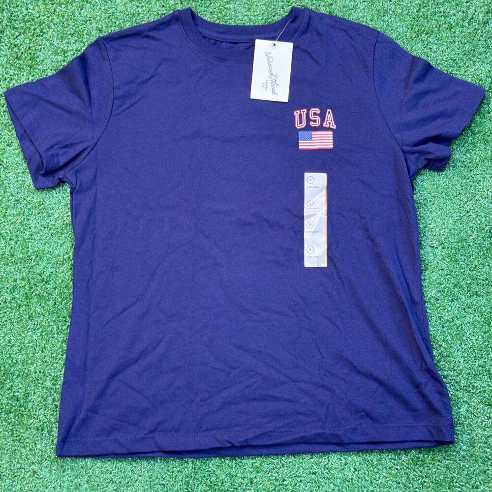 Universal Thread USA T Shirt Navy Blue Shirt New With Tag